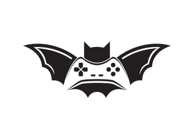 Шаблон графічного логотипу Bat Gaming