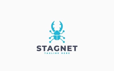 Stag Network Logo Template Design