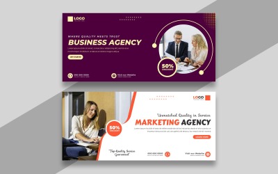 Banner de portada de Facebook para marketing digital versión 37