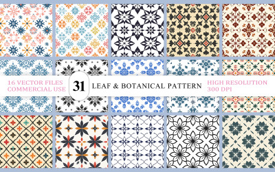 Classic Ceramic Tile Seamless Designs | Ornamental Geometric Pattern | Retro Floral &amp;amp; Geometric