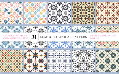 Diseños clásicos de azulejos de cerámica sin costuras | Patrón geométrico ornamental | Floral y geométrico retro