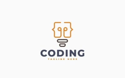 Modèle de conception de logo d&amp;#39;idée de code
