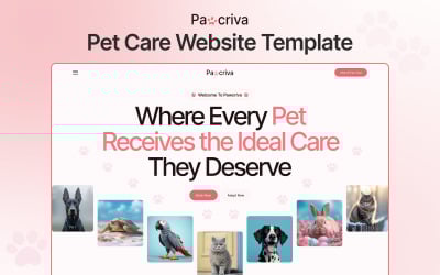 Pawcriva – Websitesjabloon voor dierenverzorging Next.js