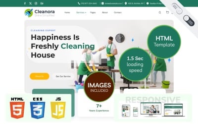 Clenora – Modèle HTML pour services de nettoyage professionnels