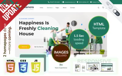 Clenora – Plantilla HTML para servicios de limpieza profesional