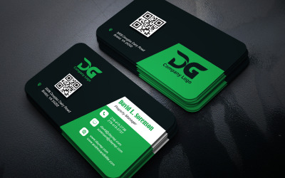 Corporate Business Card Design E-card Template