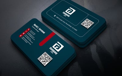 Elegant Business Card Layout E-card Template