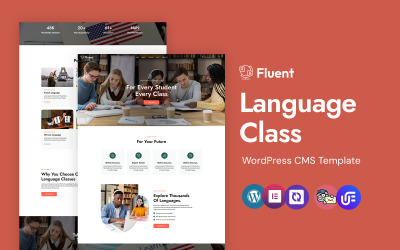 Fluent - Šablona WordPress Elementor pro jazykové centrum a školení