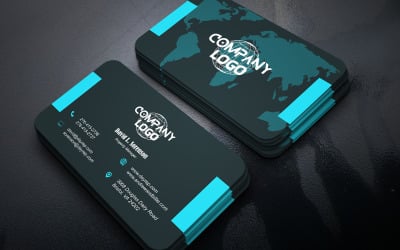 Minimal Business Card Template E-card Template