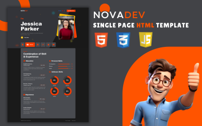 NovaDev – Modelo HTML de Portfólio de Marca Pessoal