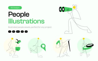 People Illustrations Art Set