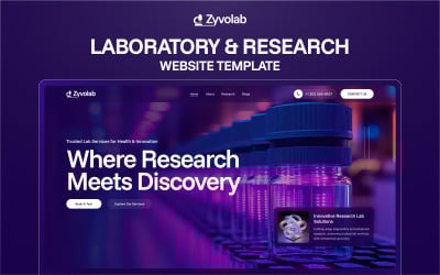 Zyvolab - Next.js-sjabloon voor laboratorium- en onderzoekswebsites