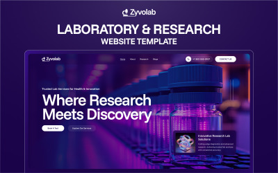Zyvolab - šablona Next.js pro laboratorní a výzkumné webové stránky