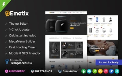 Emetix - тема PrestaShop для магазину електроніки