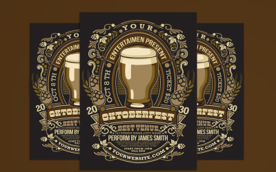 Oktoberfest Flyer Poster Template