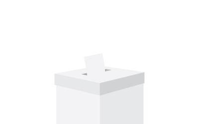 Realistisches 3D-Wahlbox-Vektormodell für Stimmzettel