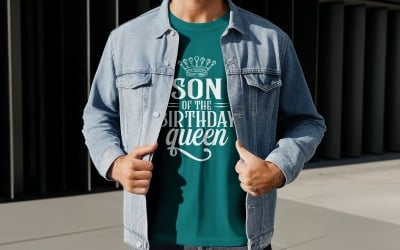 Son Of The Birthday Queen T Shirt Design Digital Download Birthday Party Graphic