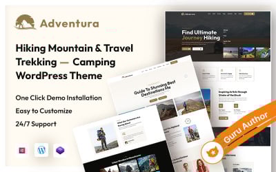 Adventura – Hiking Mountain &amp;amp; Travel Trekking Camping WordPress Theme