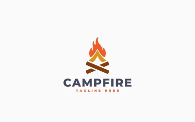 Fire Camp Logo Template Design