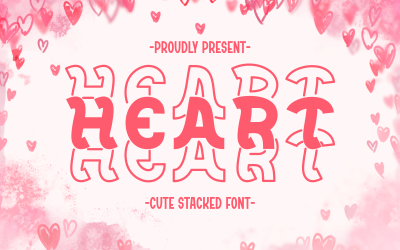 Heart - Cute Stacked Font