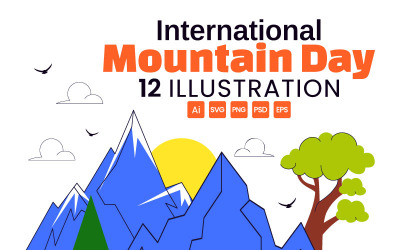 10 International Mountain Day Illustration