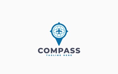 Kompassresor Logotypmalldesign