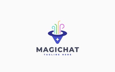 Magische Hoed Logo Sjabloon Ontwerp