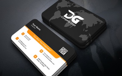 Modern Corporate Business Card Design Template for Professionals