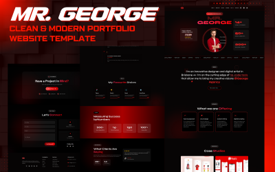 MrGeorge – Letisztult HTML, CSS, JS portfólió weboldal