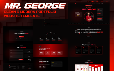 MrGeorge – Temiz HTML, CSS, JS Portföy Web Sitesi