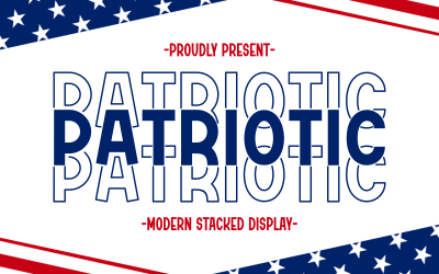 Patriotic - Modern Stacked Font
