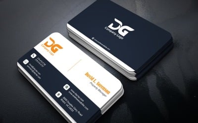 Professional Modern Business Card PSD Template Design