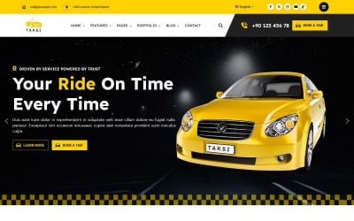 Taksi Taxi Service Transportation Car Rental Template