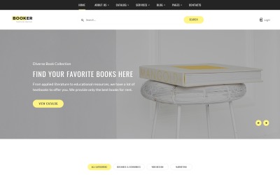 "Booker - Textbook Rentals Multipage HTML" Responsive Website template №54834