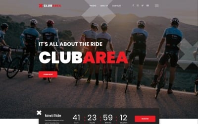 Clubarea - cyklistická vícestránková kreativní šablona webových stránek HTML