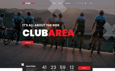 Clubarea - Велосипедный многостраничный креативный HTML-шаблон веб-сайта