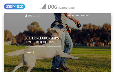 "Dog Training Center - Dog Templates Responsive Modern HTML" modèle web adaptatif #54816