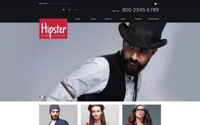 Hipster OpenCart шаблон