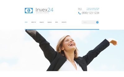 "Invex24" - адаптивний WordPress шаблон №54861