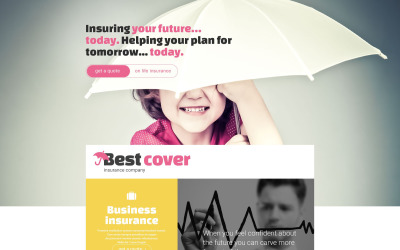 Modello di pagina di destinazione reattiva assicurativa