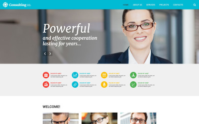 Modelo de site responsivo de consultoria