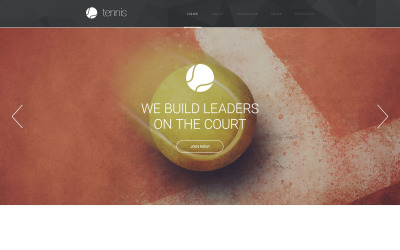 Plantilla de sitio web adaptable de tenis
