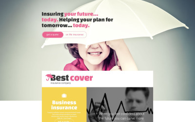 Responsive Insurance Responsive Landing Page Template Açılış Sayfası #54822