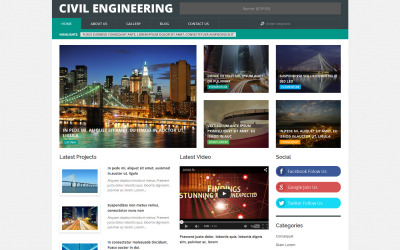 Responsywny motyw WordPress Civil Engineering #54850