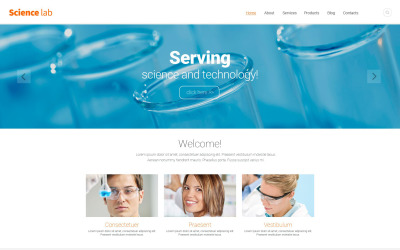 Responzivní Drupal šablona "Science Lab" #54831