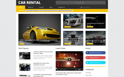 Responzivní WordPress motiv "Car Rental" #54849