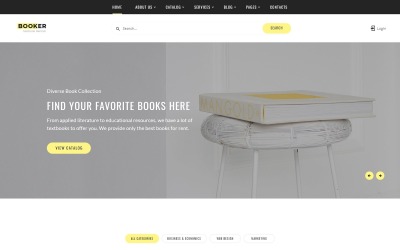 Reszponzív Booker - Textbook Rentals Multipage HTML Website Template Weboldal sablon 54834