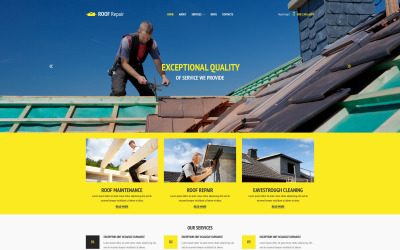 "Service de réparation de toit" modèle web adaptatif #54817