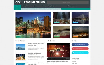 Tema WordPress de Engenharia Civil