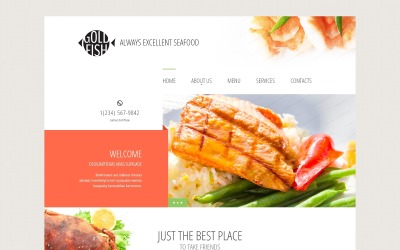 Template Siti Web Responsive #54814 "Gold Fish"